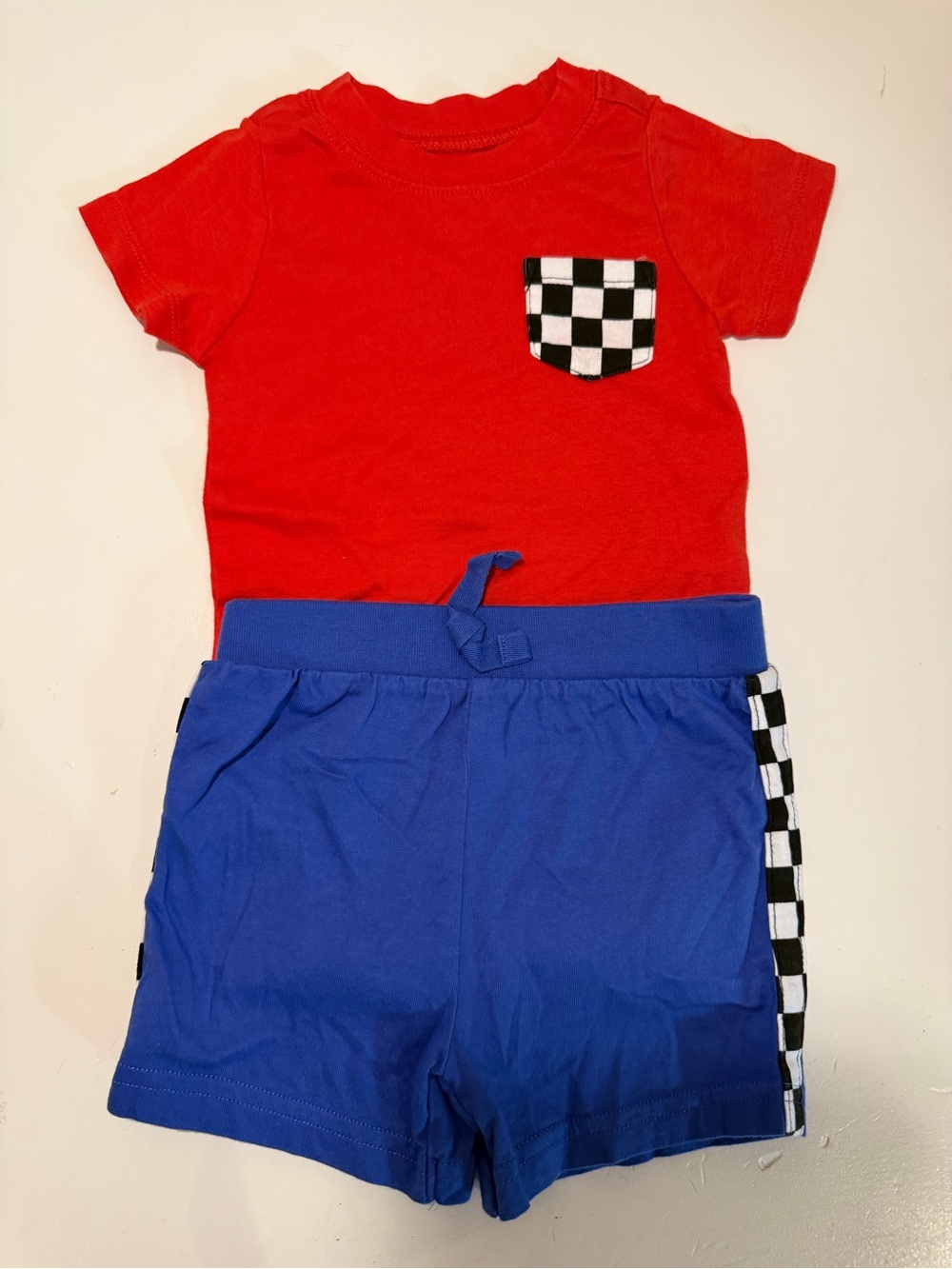 Bundles Race Car Shirt & Shorts Set | 12–18M | 2-Piece